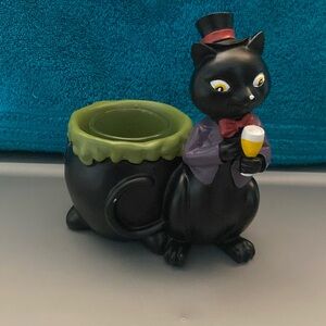 Yankee Candle Votive Tea Light Holder V/H TL/H SOPHIA SIR Black CAT with BEER